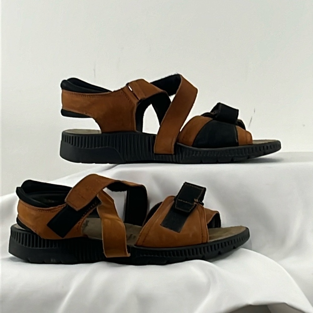 Ganter Brown Leather Strappy Sandals
